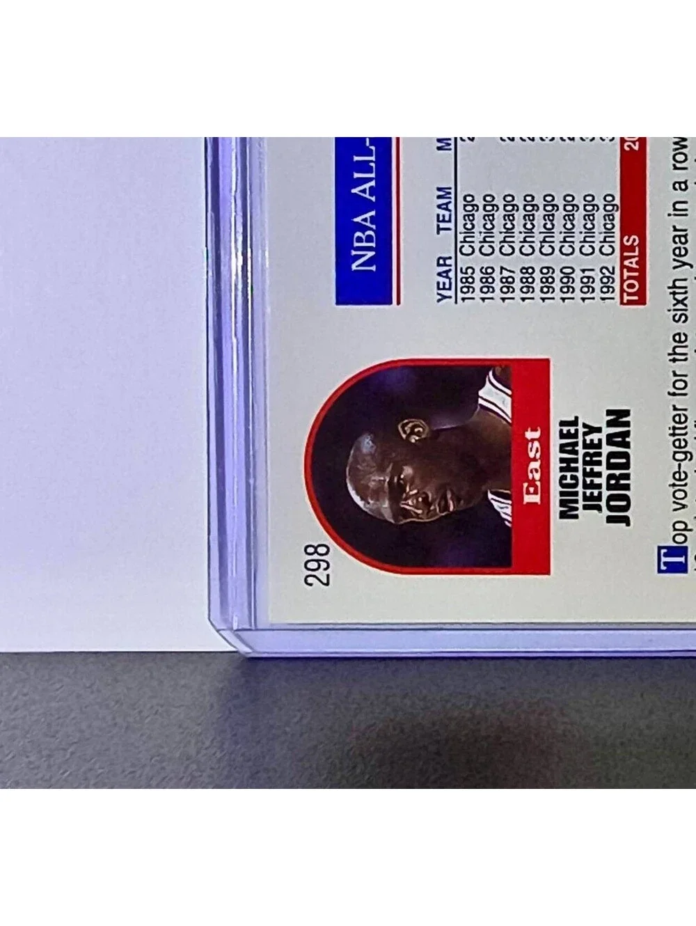 Michael Jordan 1992-93 NBA Hoops All-Star #298 Basketball Card Chicago Bulls
